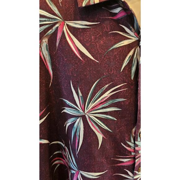 Caribbean sz XL silk blend hawaiin vacation short sleeve button up EUC luau - Picture 3 of 7